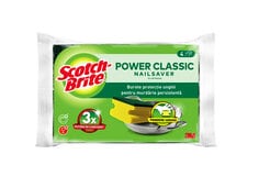 Scotch-Brite® Classic Nail Saver Scrub Sponge, 4 each/pack ,12 packs/case RO