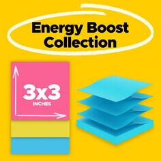 post it super sticky dispenser pop up notes in three by three inches ten pads per pack in energy boost color collection