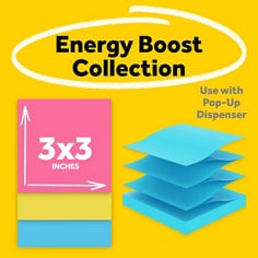 post it super sticky dispenser pop up notes in three by three inches ten pads per pack in energy boost color collection