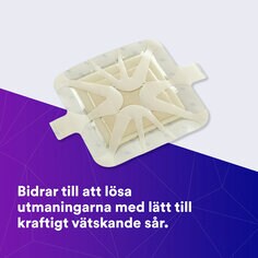 (1) Tegaderm HP Foam: Hjälper till att möta utmaningarna med svagt till starkt vätskande sår - 90612