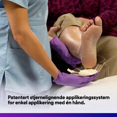 (3) Tegaderm HP Foam: Avleveringssystem med eiker for enkel påføring med en hånd