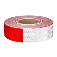 3M Diamond Grade Truck Conspicuity Markings, 983-326 ES, edge sealed, red/white, 2 in x 150 ft