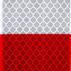 Marquages à grande visibilité pour camion Diamond Grade™ 3M™, 983-326 ES, bords scellés, rouges/blancs, 2 po x 150 pi