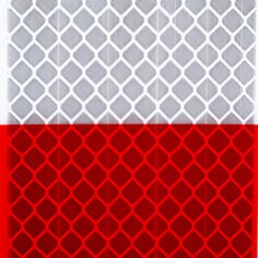 Marquages à grande visibilité pour camion Diamond Grade™ 3M™, 983-32, rouges/blancs, 2 po x 150 pi