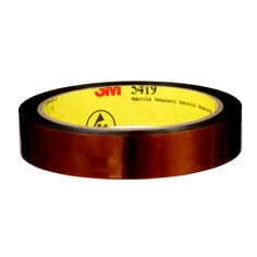 3M Low Static Polyimide Film Tape 5419 Gold, 3/4 in x 36 yd 2.7 mil, 12 per case Boxed