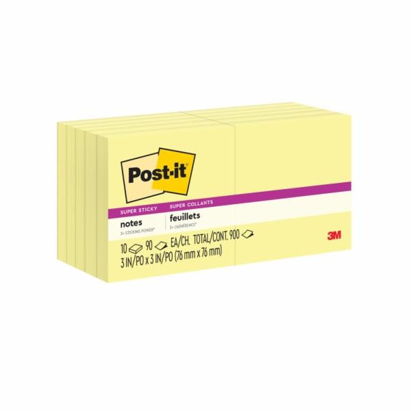 Post-it Super Sticky Notes 654-10SSCY