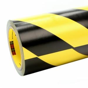 3M™ Safety Stripe Tape 5702, Black/Yellow, 48 in x 20 yd, 5.4 mil, 4 Roll/Case, Untrimmedimage