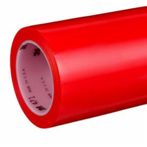 3M™ Vinyl Tape 471, Red, 48 in x 36 yd, 5.2 mil, 1 Roll/Case, Untrimmedimage