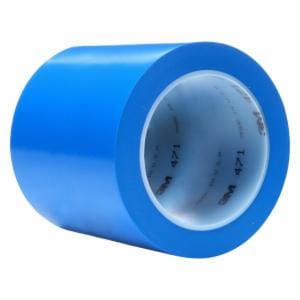 3M™ Vinyl Tape 471, Blue, 6 in x 36 yd, 5.2 mil, 4 Roll/Case image 3M™ Vinyl Tape 471, Blue, 6 in x 36 yd, 5.2 mil, 4 Roll/Caseimage