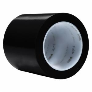 3M™ Vinyl Tape 471, Black, 4 in x 36 yd, 5.2 mil, 8 Roll/Caseimage