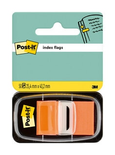 Post-It Marque-Pages, Petit, Orange, Violet, Bleu et Vert, 11.9 mm x 43.2  mm, 100 Marque-Pages/Dévidoir