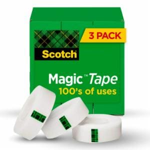 Scotch Magic Invisible Tape 810-3PK, 3/4 in x 36 yd x 0 in (19 mm x 32,9 m) 3 Packimage