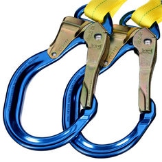 A 3M DBI-SALA Twin-Leg Tie-Back Web Shock-Absorbing Lanyard 1246596C