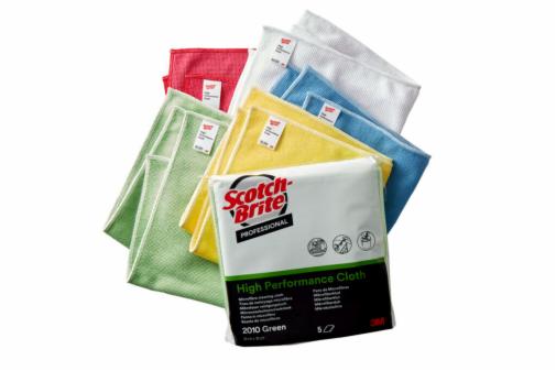 Lingettes Microfibre Scotch-Brite 2010 - 36x36 Cm - Lavable Jusqu'à 500 Fois - 5 Pièces/pack
