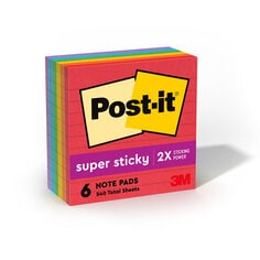 Post-it® Super Sticky Notes, 4 inch by 4 inch, Playful Primaries Colors