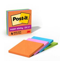 Post-it® Super Sticky Notes, 4 inch by 4 inch, Energy Boost Collection