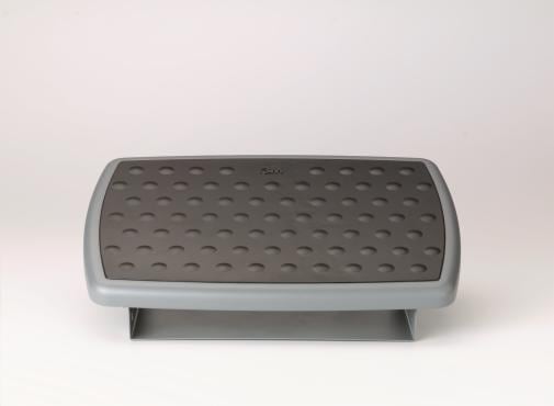 Charcoal gray 3M Adjustable Footrest FR330 with raised contoured platform over its base