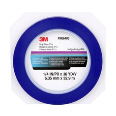 3M™ Vinyl Tape 471+, Indiago, 1/4 in x 36 yd, 5.3 mil, PN6405