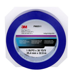 Ruban en vinyle 3M, 471+, indigo, 2,5 cm x 32,9 m x 0,1 mm