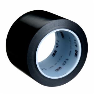 3M™ Vinyl Tape 471, Black, 3 in x 36 yd, 5.2 mil, 12 Roll/Caseimage