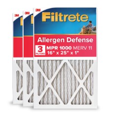 Filtrete™ MPR 1000 Allergen Defense HVAC Filter, 16x25x1", 3-Pack