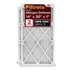 Filtrete™ MPR 1000 Allergen Defense HVAC Filter, 14x30x1", 2-Pack