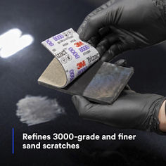 Refines 3000-grade and finer sand scratches, helping to reduce the need for aggressive compounding and lower overall paint finishing time