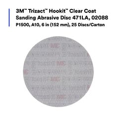 3M™ Trizact™ Hookit™ Clear Coat Sanding Abrasive Disc 471LA, 02088, P1500, A10, 6 in (152 mm)