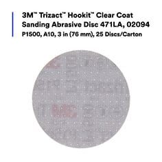 3M™ Trizact™ Hookit™ Clear Coat Sanding Abrasive Disc 471LA, 02094, P1500, A10, 3 in (76 mm)