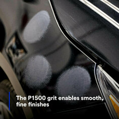 The P1500 grit enables smooth, fine finishes