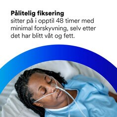 Pålitelig feste som varer i opptil 48 timer med minimal migrasjon, selv etter at det har blitt vått og oljeholdig