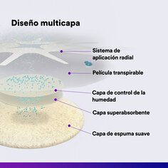 (2) Tegaderm HP Espuma: Diseño multicapa