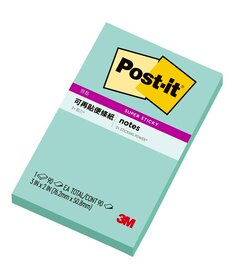 Post-it® 利貼® 狠黏™ 632S-8, 3x2吋便條紙, 湖水綠