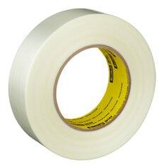 A roll of Scotch Filament Tape 8916V, Clear, 36 mm x 55 m, 6.8 mil