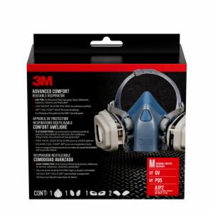 3M™ Advanced Comfort Reusable Respirator 7512P1-DC, OV/P95, Mdm, 1-Fcpc, 1-pr of 6001 Crtdgs, 2-prs 5P71 Fltrs, 1-pr 501 Rtnrsimage