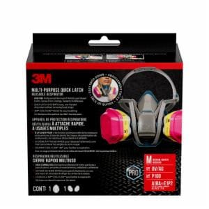 3M™ Multi-Purpose Quick Latch Reusable Respirator 65023QLH1-DC, OV/AG/P100, Mdm, 1-Fcpc, 1-pr of 60923 Crtrdg/Fltrsimage