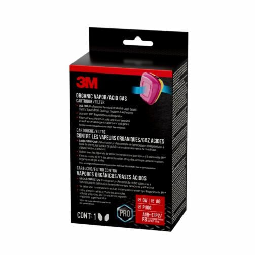 3M™ Organic Vapor/Acid Gas Cartridge/P100 Filter 60923, OV/AG/P100, 1-pair 60923 Cartridge/Filters