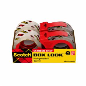 Scotch Box Lock Packaging Tape 3950-4RD-6GC, 1.88 in x 54.6 yd (48 mm x 50 m) image Scotch Box Lock Packaging Tape 3950-4RD-6GC, 1.88 in x 54.6 yd (48 mm x 50 m)image