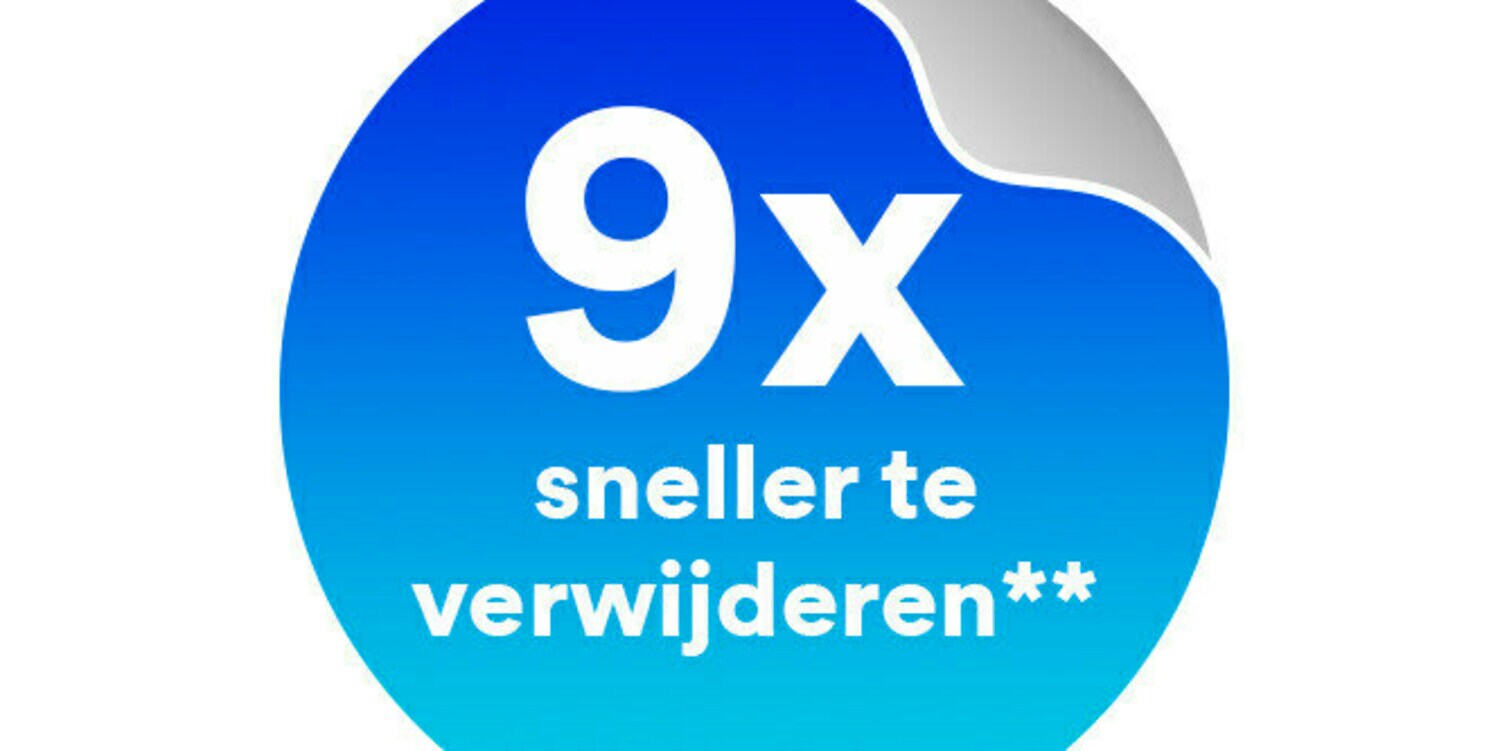 9x snellere verwijdering  