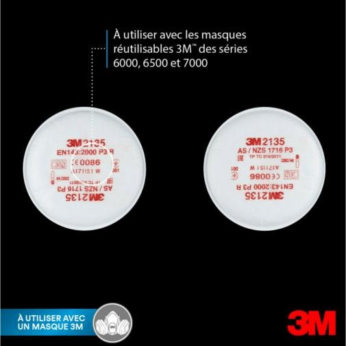 Filtro Antipolvere 3M P3 2135 - Ricambio Per Maschere Serie 6000 E 6500 (Confezione Singola) - Foto 7