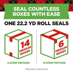 Scotch Tough grip moving and packaging tape one point eight eight inches by twenty two point two yards long 