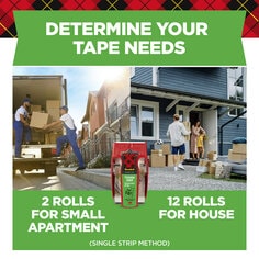 Scotch Tough grip moving and packaging tape one point eight eight inches by twenty two point two yards long 