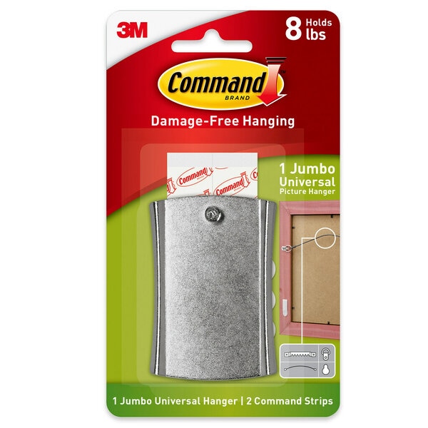 Command Jumbo Universal Picture Hanger w/Stabilizer Strips 17048-ES