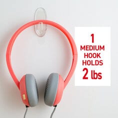 Command™ Clear Medium Hooks