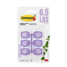 Command™ Mini Clear Hooks, Lavender