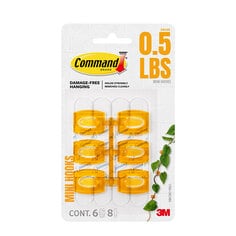 Command™ Mini Clear Hooks, Clementine