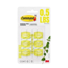 Command™ Mini Clear Hooks, Citron