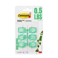 Command™ Mini Clear Hooks, Aloe
