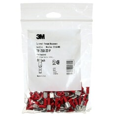 3M Female Disconnect,  Vinyl Insulated Butted Seam 22-18 AWG, 94804,  71F-250-32-P
