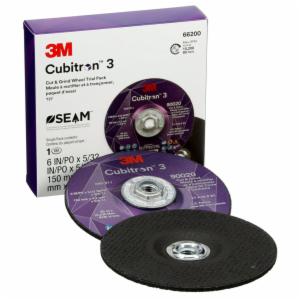 3M™ Cubitron 3 Cut and Grind Wheel, 66200, 36+, Type 27, 6 in x 5/32 in x 5/8 in-11 (150mmx4.2mm), ANSI, 10 ea/Case, Trial Packimage